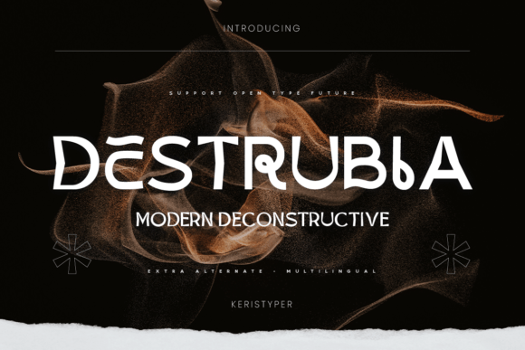Destrubia: A Contemporary Display Font for Bold Digital Identity