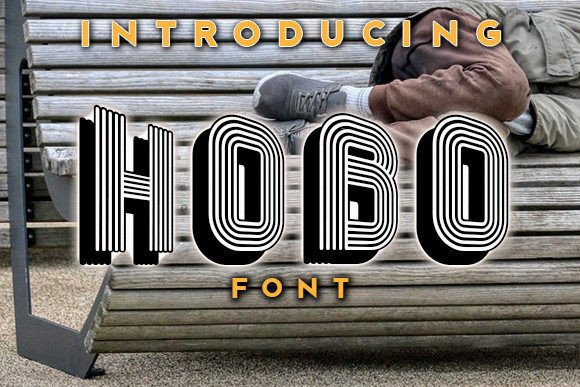 Hobo: A Modern 3D Display Typeface for Digital Design