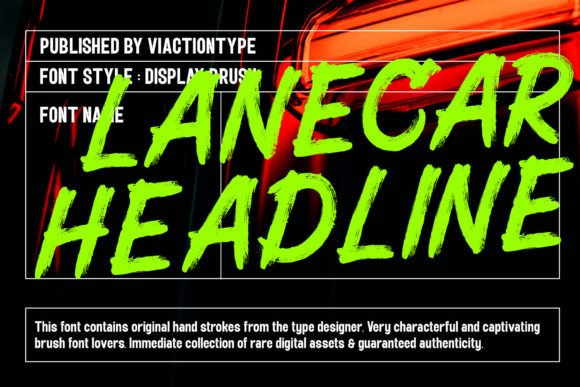 Lanecar Headline: A Bold, Hand-Drawn Display Font That Builds Brand Character