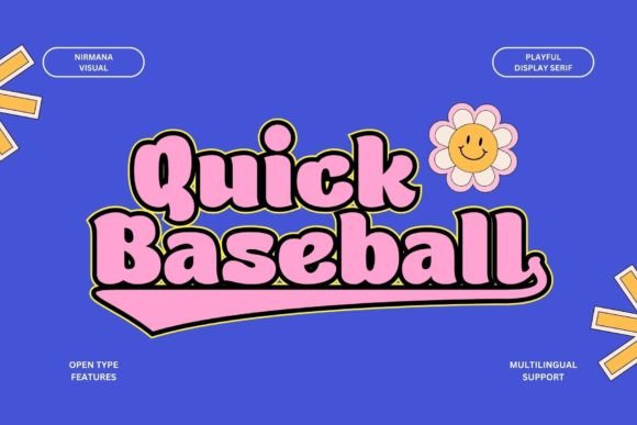 Quick Baseball Font: Bold Display Type for Crafters & Sellers