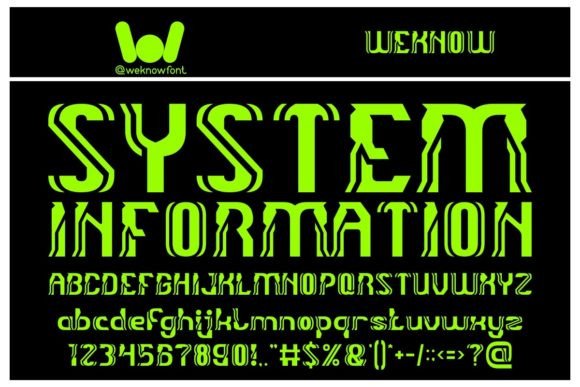 System Information Font: A Bold, Futuristic Display Typeface for Your Brand