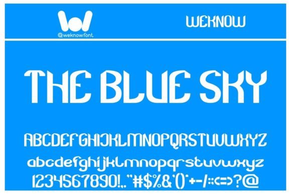 The Blue Sky: A Clean, Modern Display Font for Small Business Branding